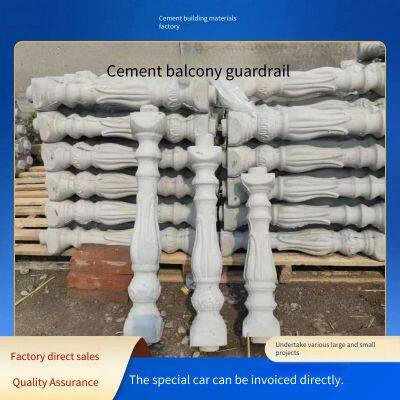 Customizable Concrete Roman Column Handrails for European-style Artistic Balconies of Villas, Cement Precast Vase Column Railings photo-4