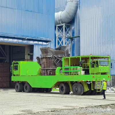 Pallet Carrier Vehicle for Steel Mill Material Handling Operations Heavy Duty
