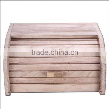 Unfinished Wood bread Box ,Free Sample Factory Price Unfinished Wood bread bins