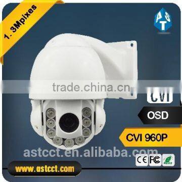 960P CVI PTZ Camera 10X zoom ir night vision 70 meter dwdr color camera 1.3Megapixel cvi ir mini high speed dome camera