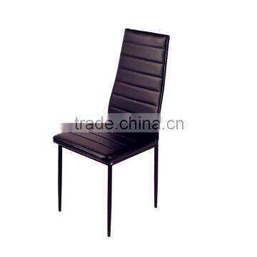 Retro Style Black Faux Leather Dining Chairs