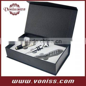 Wine Gift Set 3 PCS In Gift Box With Wine Opener, Wine Pourer, Wine Stopper photo-3