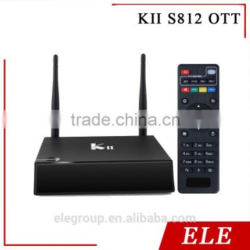 New arrival android 4.4 kii tv box amlogic s812 k2 ott tv box