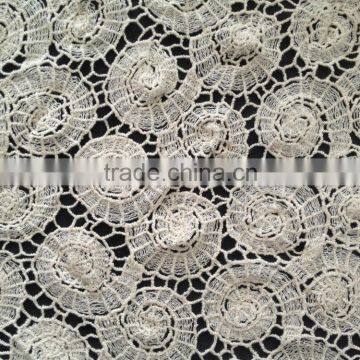 Whole Sale High Quality Embroidery Lace Accessory 100% Cotton Lace Fabric for Garment photo-4