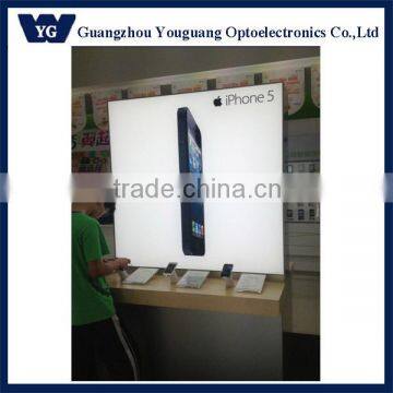Backlit LED fabric display board for mobile store, fabric led light display advertising board