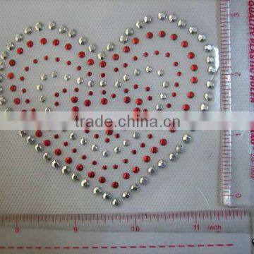 Hot Fix Iron on Appliques, Rhinestud Heat Transfer HAERT SHAPE