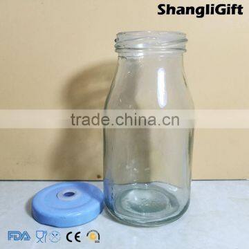 Glass Milk Bottle 180ml Cylinder Wholesale 6oz Juice Bottle photo-2