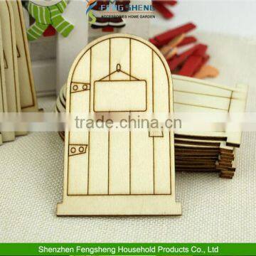 Unpainted D5 Laser Wooden Fairy Elf Christmas Door Craft Blank DIY Decorations Garden Angel Doors