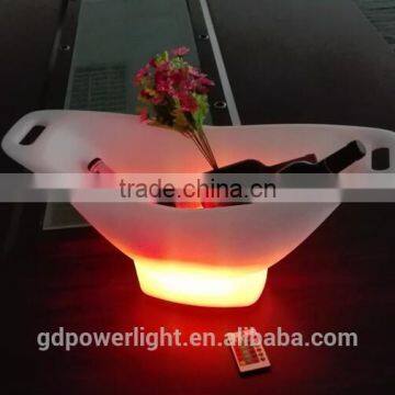 PE plastic led lamp Fruit tray with remote control