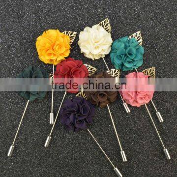 Men's Suits Flowers Brooches For Wedding Pin Up Insert Long Lapel Pins Vintage Mens Metal Leaf Brooches