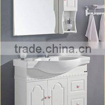 High glossy painting white fashion floor standing bathroom cabinet