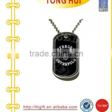 Flying skull dog tag necklace manufacturer jewelry