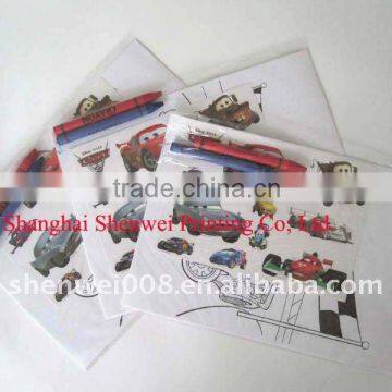 color drawing book with pens