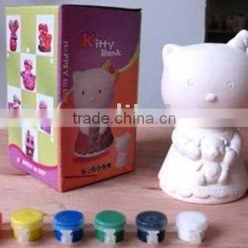 DIY ceramic product kiddy coin box saving bank