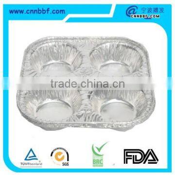 aluminum foil food container round muffin cup egg tart tray disposable cup/aluminum foil muffin pan