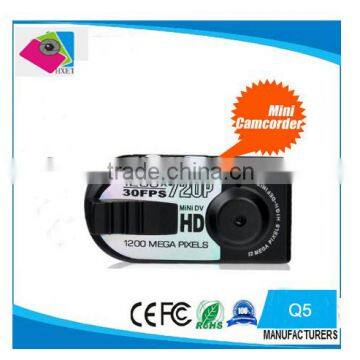 The smallest HD 1280*720 video audio recording Secret hidden camera mini Q5 camera