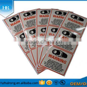 Customized Glossy Synthetic Paper Self-Adhesive Battery Sticker Printed Logo