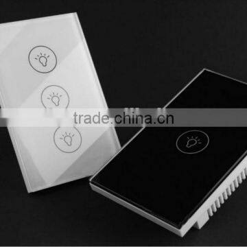 AU/US Type Crystal Panel Touch Screen Light Switch, AC110-240V