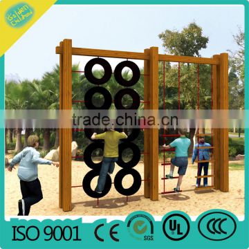 Outdoor gym equipment air walker,wooden climbing