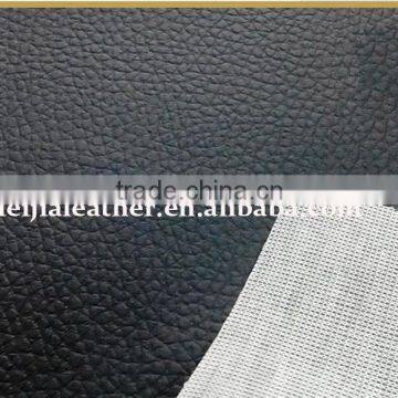 PVC synthetic leather with knitted backing and plaint colors for sofa car seat covers