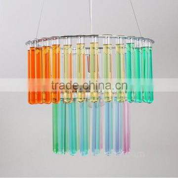 steel pendant light with test tube glass for bar pub modern china supplier