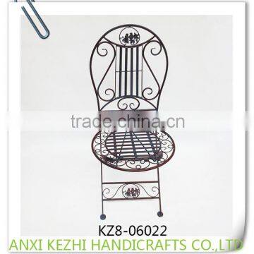 KZ8-06022 Antique Metal Outdoor Garden Chair Coffee Shop Chair