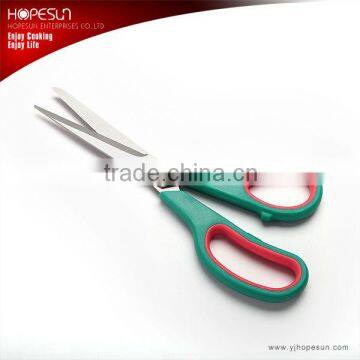 Colorful rubber handle scissors