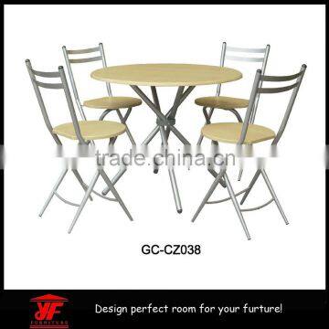 4 Seat european style wrought iron modern furniture luxury dining room set