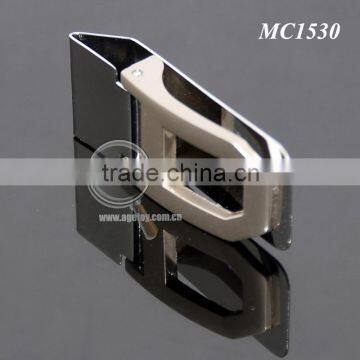 Engrave Hollow Zinc Alloy Pocket Slim Cash Clip Personalized Folding Stainless Steel Metal Money Clip Gift photo-3