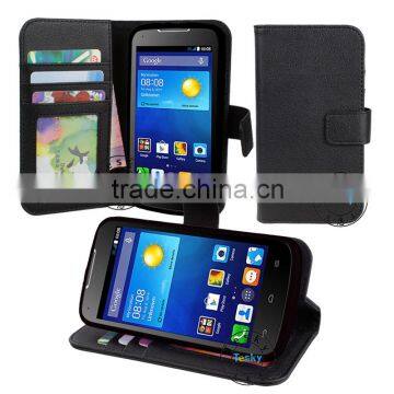 Premium Wallet Case For HuaWei Ascend Y520 Case Black