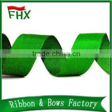 QX017 Wholesale custom colors green grosgrain ribbon