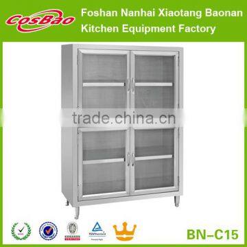 Commercial Stainless Steel Kitchen Bench Cabinet With Sliding Doors,Drawers, Over Shelves BN-C12(Custom Made) photo-5