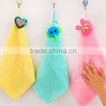 Q064 Sweet little cute custom candy colored coral cheap bathroom wholesale hand towel