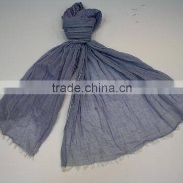 Hot Selling Spring and Autumn Monochrome 100 Cotton Scarf photo-3