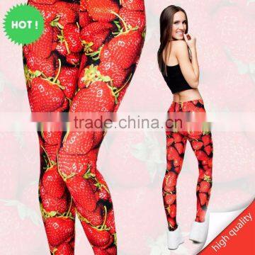 wholesale fashion plus size leggings sexy models ready stock custom sublimation print red legging                        
                                                Quality Choice