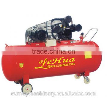 LeHua industrial electric single stage three pase belt driven air compressor with 5.5kw 7.5hp motor