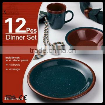 the popular 12 pcs stoneware glazed dinner set