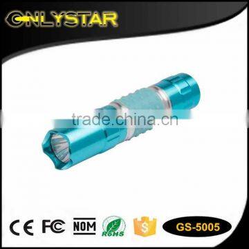 Onlystar GS-5005 0.5w rubber pocket torch keychain led flashlight wholesale