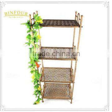 Metal Corner Flower Planter Pot Shelf Display Rack for Home Garden Furniture