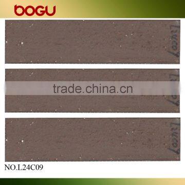 Exterior villa wall clinker brick panel deep brown clinker tile cheap price manufacturer clinker tile 60x240mm