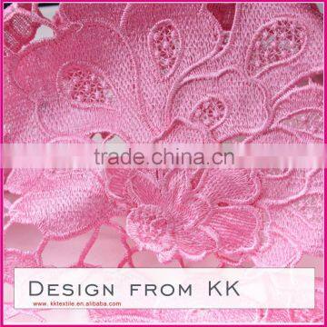 Free sample! jacquard fabric embroidery lace cloth fabric#1016water soluble lace fabric