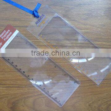 Made in china plastic cheap bookmark magnifier ruler