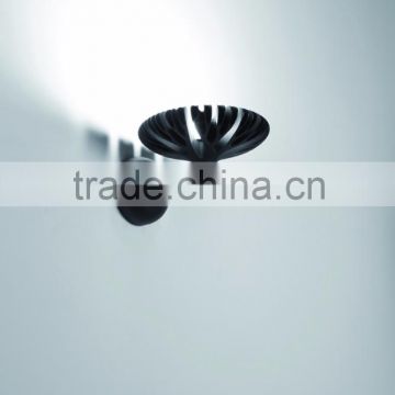 LED COB 20W aluminum black wall lamp for hotel