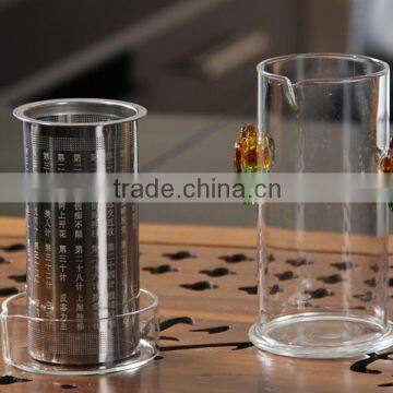 Super Mainland Special Design Stainless Infuser Two Ears Teapot Handle Borosilicate Teapot Glass Teapot 250ml Teapot Tea Sets photo-5