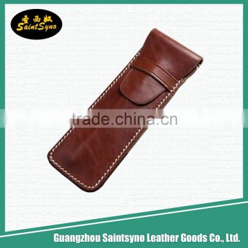 2016 leather pen pouch custom pen holder wholesale pencil case,school pen bag