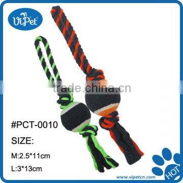 High quality Pet products / cotton rope with tennis ball