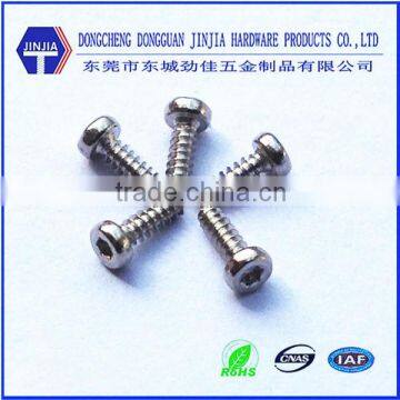 m1.7mm cylinder head thread forming torx head screws nickel plating