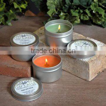 New arrival scented round tin candle 6x4cm XM-T001