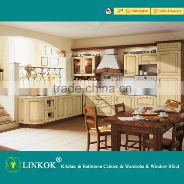 teak wooden shaker door base kitchen cabinets