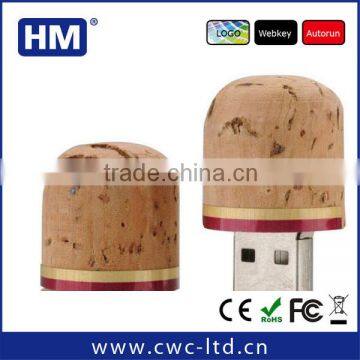 Popular USB cork 2GB4GB8GB16GB FCC/ROHS/CE wooden USB stick Custom Solution print/laser engraving LOGO